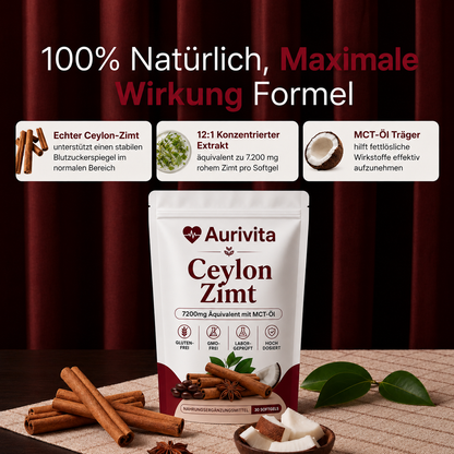 Aurivita Ceylon Zimt 7200 mg mit MCT-Öl