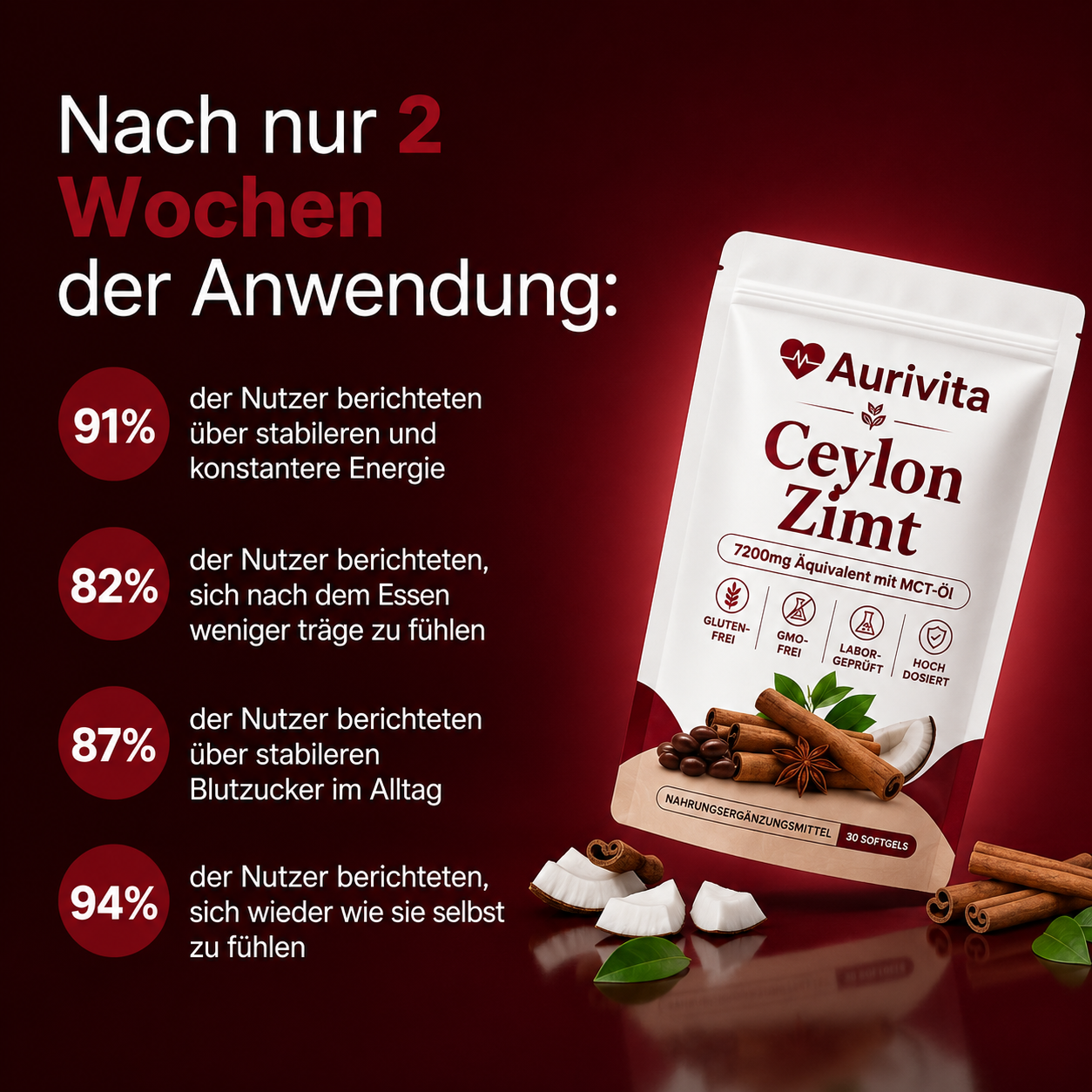 Aurivita Ceylon Zimt 7200 mg mit MCT-Öl